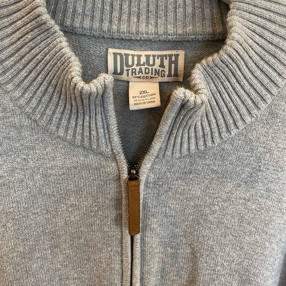 Duluth Trading Company 1/4 Zip Sweater Gray XXL - Picture 2 of 4